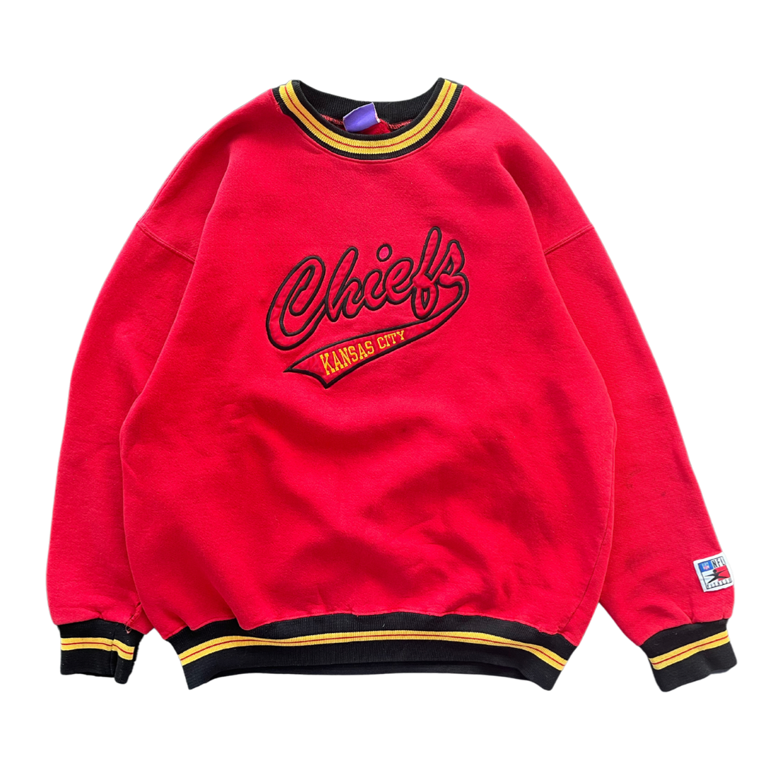 WESTSIDE STOREY VINTAGE | VINTAGE 90S LEGENDS SCRIPT KC CHIEFS SWEATSHIRT - RED - Westside Storey