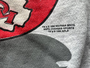 WESTSIDE STOREY VINTAGE | VINTAGE 1994 TAZ AOP KC CHIEFS SWEATSHIRT - Westside Storey