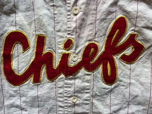 WESTSIDE STOREY VINTAGE | VINTAGE 90S STITCHED MIRAGE KC CHIEFS BASEBALL JERSEY- AS IS - Westside Storey