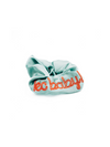 EB AND CO | TEAL & RED EMBROIDERED SCRUNCHIE