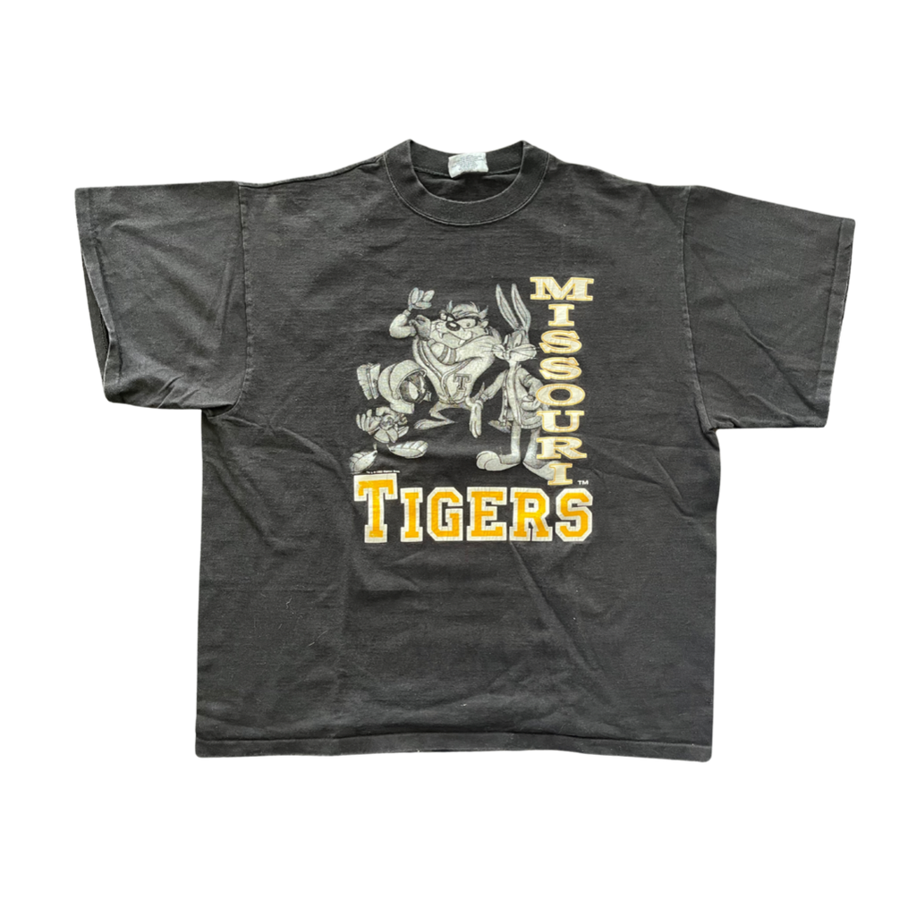 WESTSIDE STOREY VINTAGE | VINTAGE 1993 MISSOURI TIGERS LOONEY TUNES MIZZOU T-SHIRT - BLACK - Westside Storey