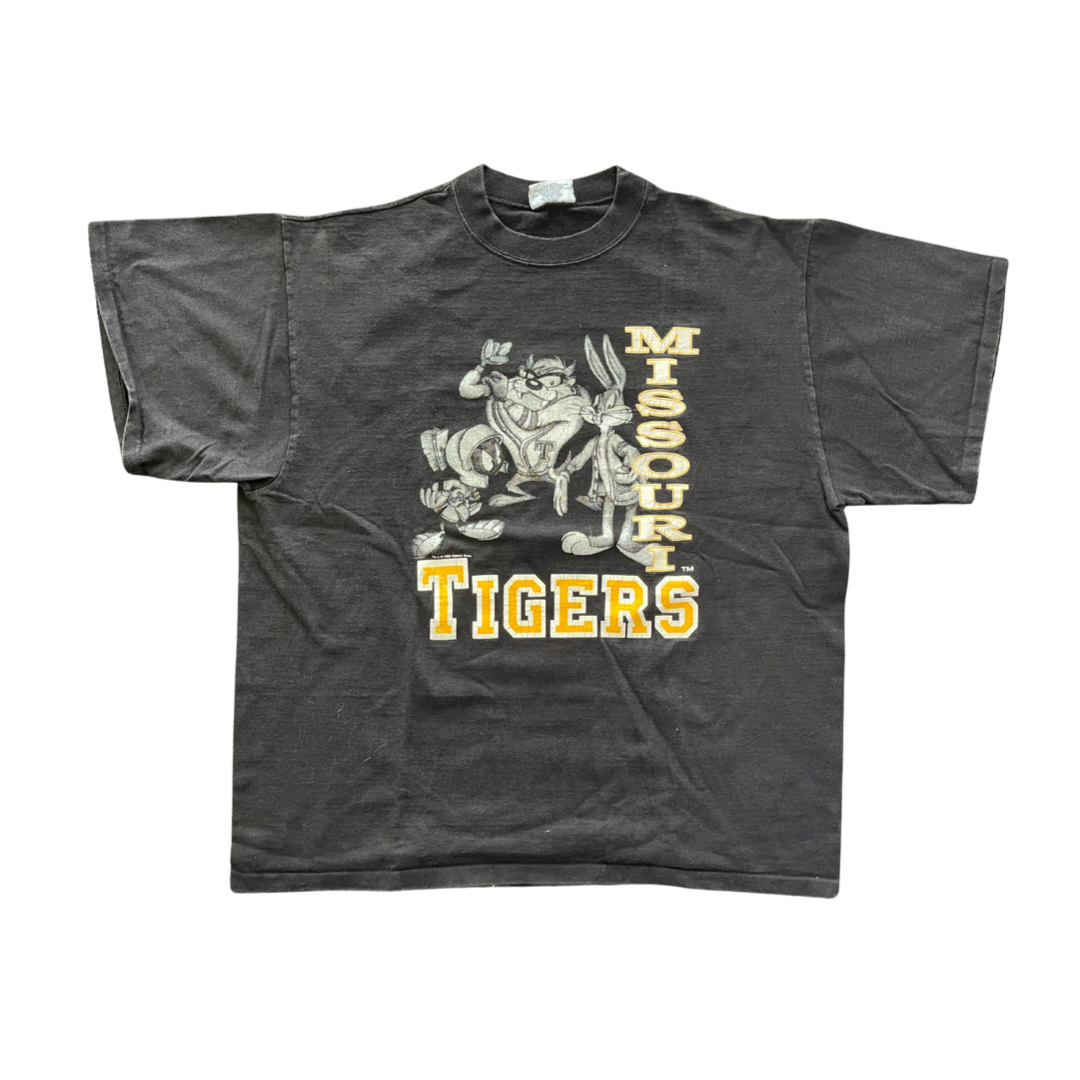 WESTSIDE STOREY VINTAGE | VINTAGE 1993 MISSOURI TIGERS LOONEY TUNES MIZZOU T-SHIRT - BLACK - Westside Storey