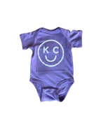 BELLBOY | KIDS KC SMILEY ONESIE - PURPLE - Westside Storey