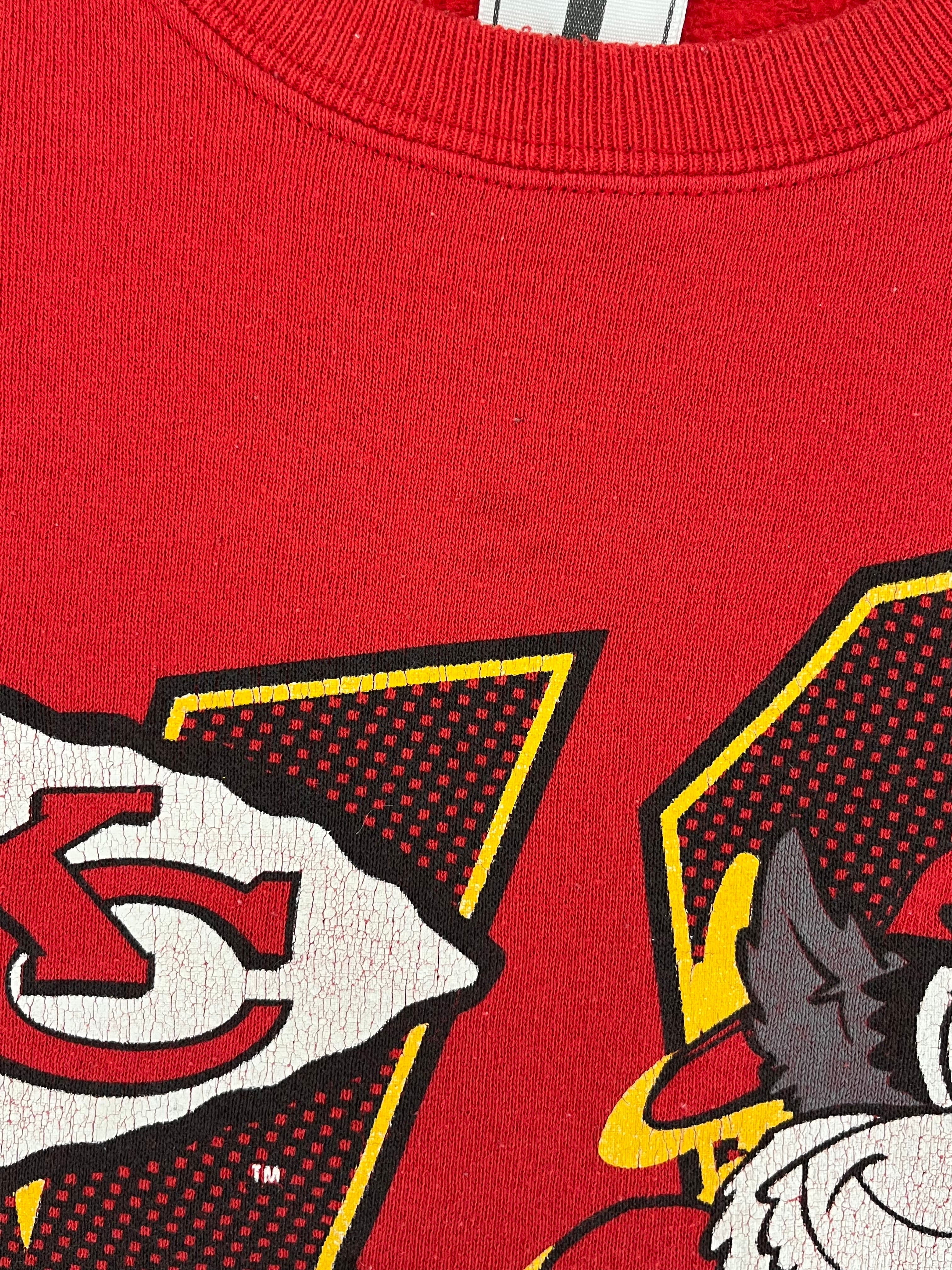 WESTSIDE STOREY VINTAGE | VINTAGE 90S KC WOLF CHIEFS SWEATSHIRT- RED - Westside Storey