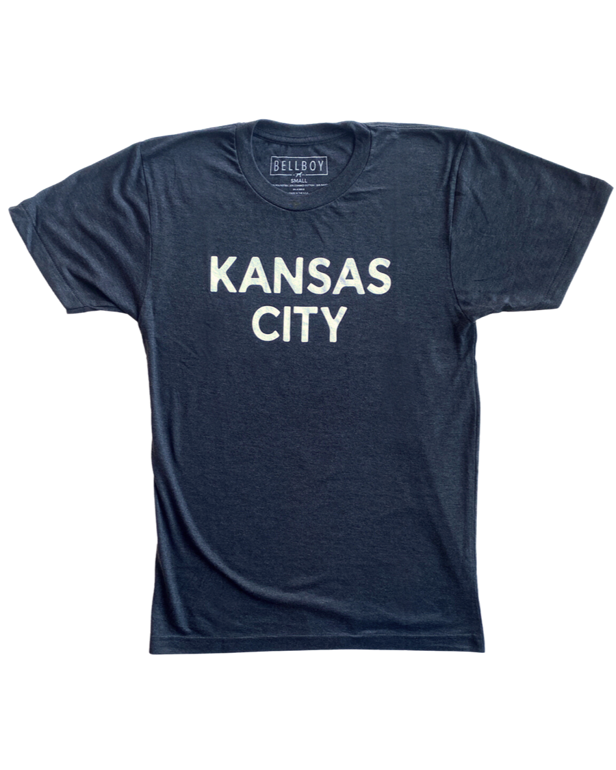 BELLBOY | SIMPLE KANSAS CITY T-SHIRT - CHARCOAL/WHITE - Westside Storey
