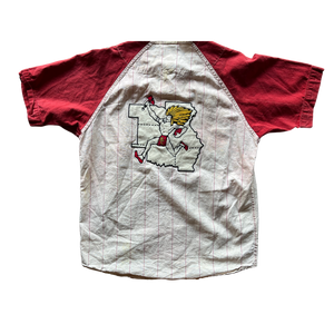 WESTSIDE STOREY VINTAGE | VINTAGE 90S STITCHED MIRAGE KC CHIEFS BASEBALL JERSEY- AS IS - Westside Storey