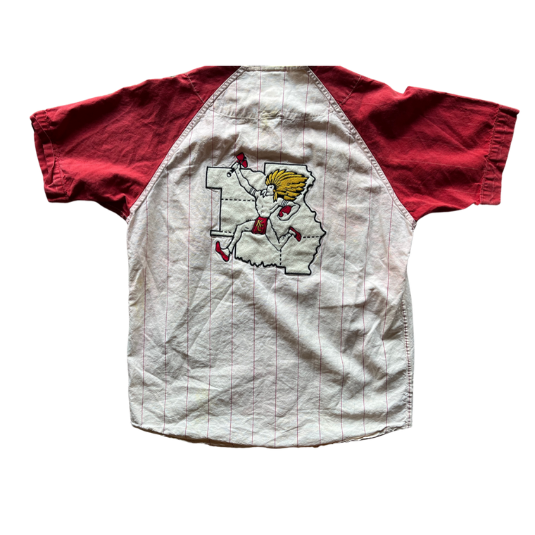 WESTSIDE STOREY VINTAGE | VINTAGE 90S STITCHED MIRAGE KC CHIEFS BASEBALL JERSEY- AS IS