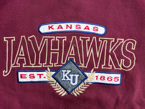 WESTSIDE STOREY VINTAGE | VINTAGE 90S KU JAYHAWKS MAROON HEAVY SWEATSHIRT - Westside Storey