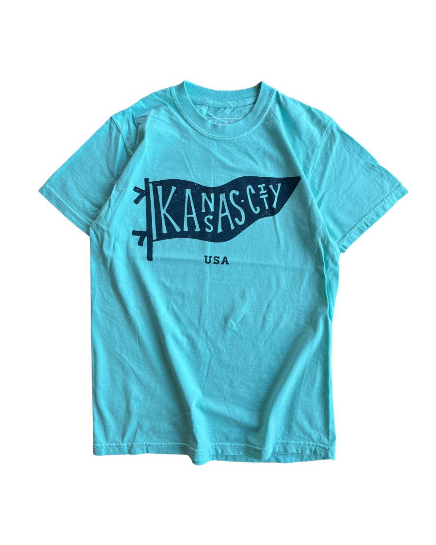 BELLBOY | KC PENNANT T-SHIRT - TEAL - Westside Storey