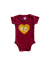 CHARLIE HUSTLE | KIDS KC HEART ONESIE - RED & GOLD - Westside Storey
