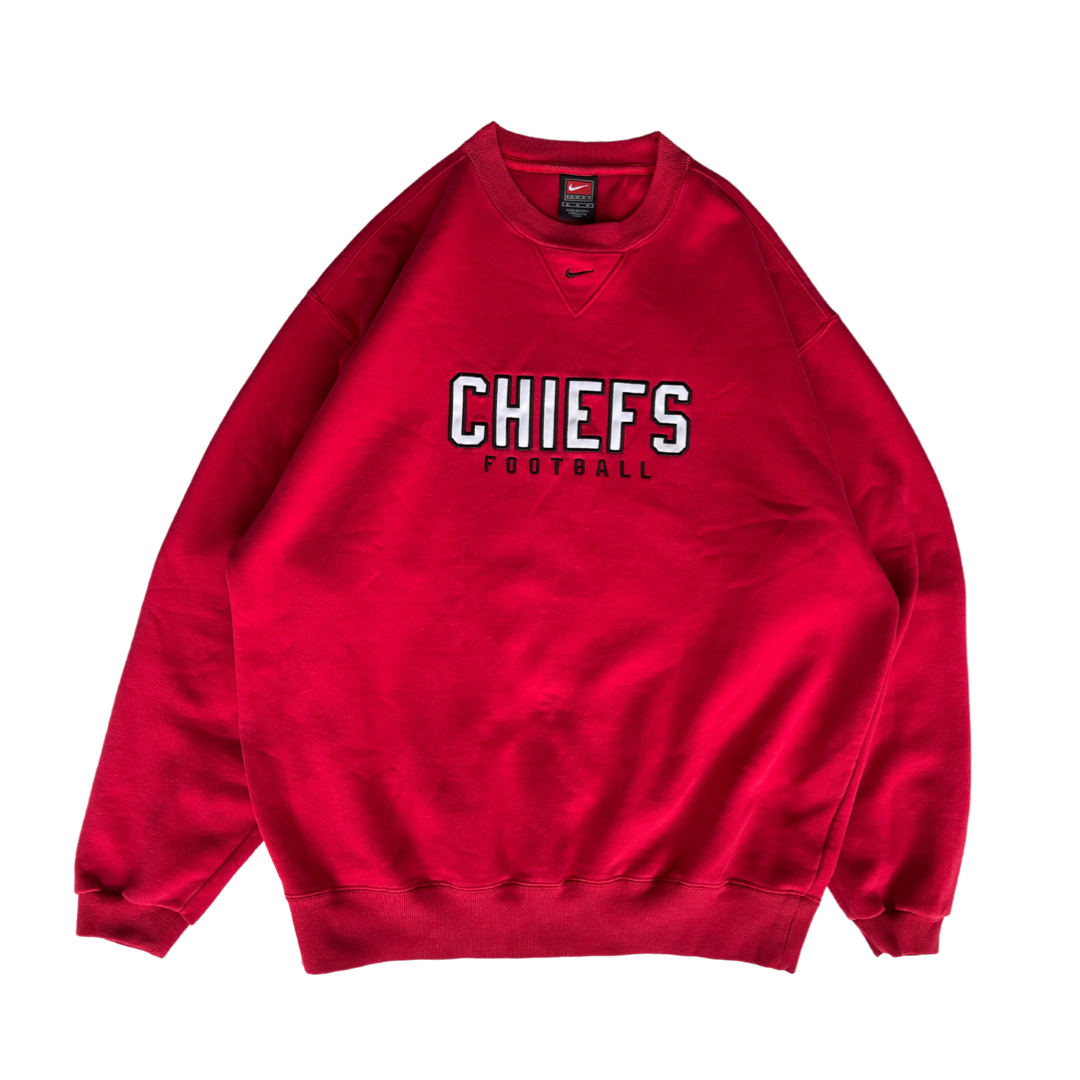 WESTSIDE STOREY VINTAGE | VINTAGE NIKE MIDDLE SWOOSH KC CHIEFS SWEATSHIRT - Westside Storey