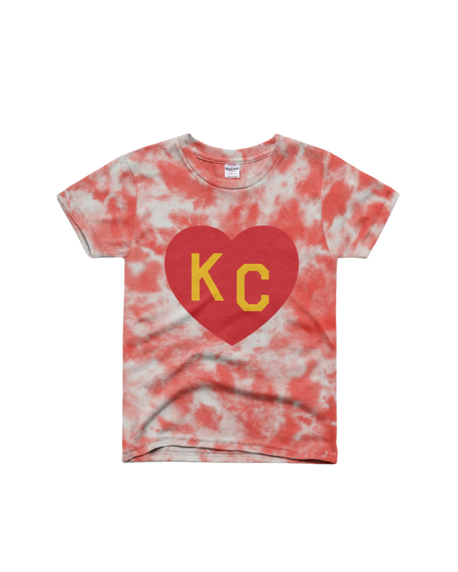 CHARLIE HUSTLE | KIDS KC HEART TIE DYE T-SHIRT - Westside Storey