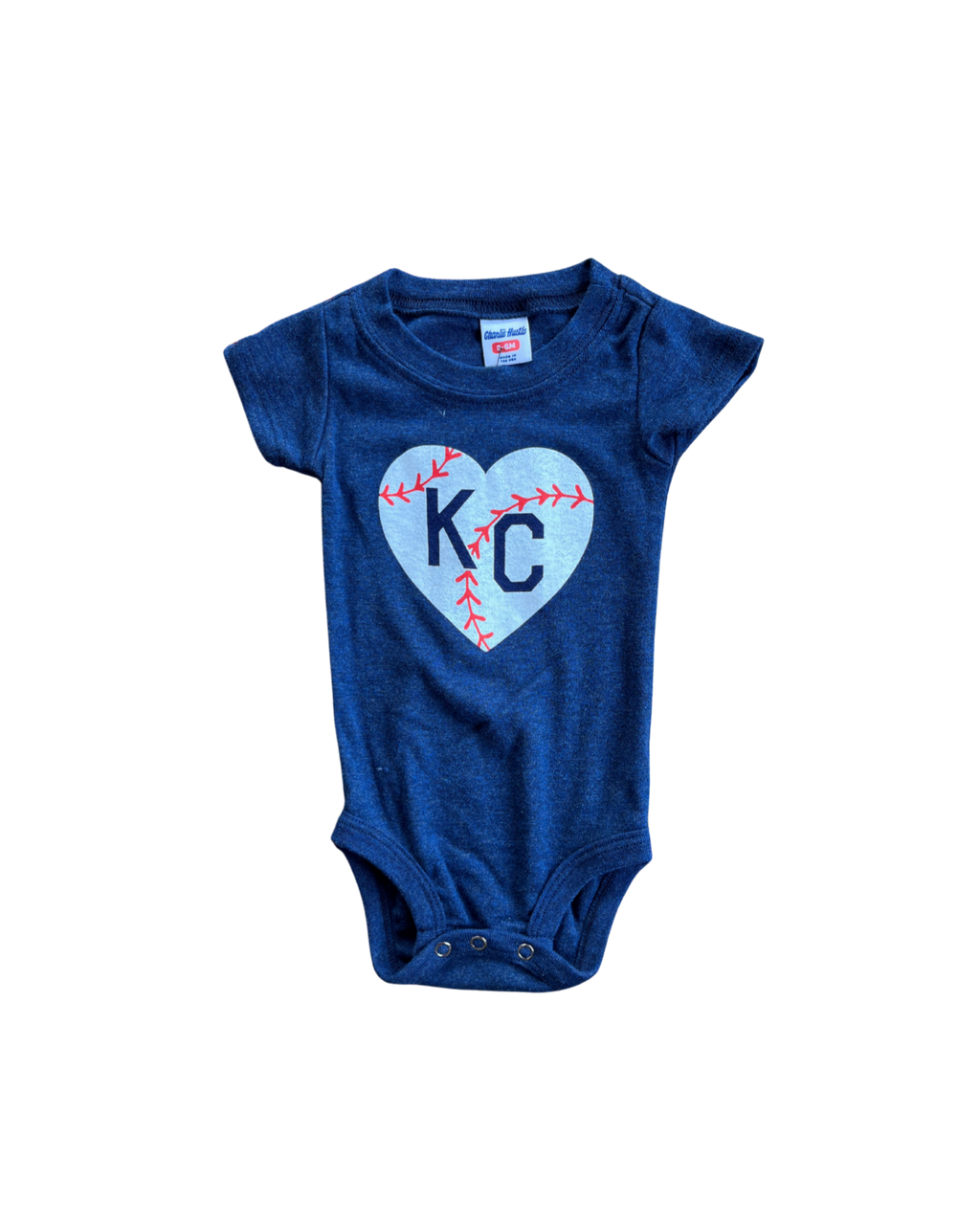 CHARLIE HUSTLE | KIDS BASEBALL LACES KC HEART - NAVY - Westside Storey