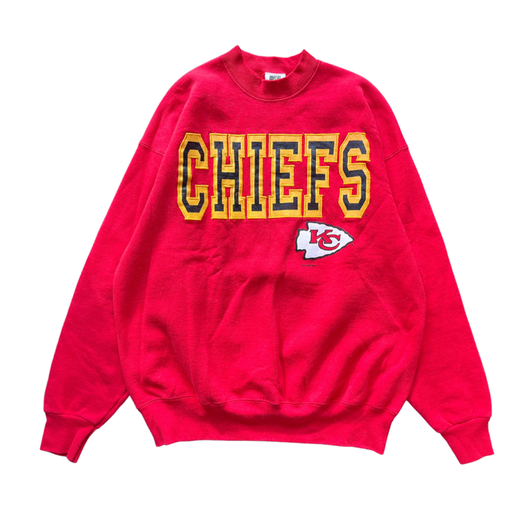 Kansas City Chiefs Womens Red Gertrude Vintage Crew Sweatshirt