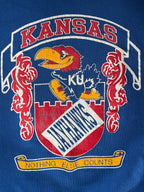 WESTSIDE STOREY VINTAGE | VINTAGE 90S KU JAYHAWKS NOTHING ELSE COUNTS BLUE SWEATSHIRT - Westside Storey