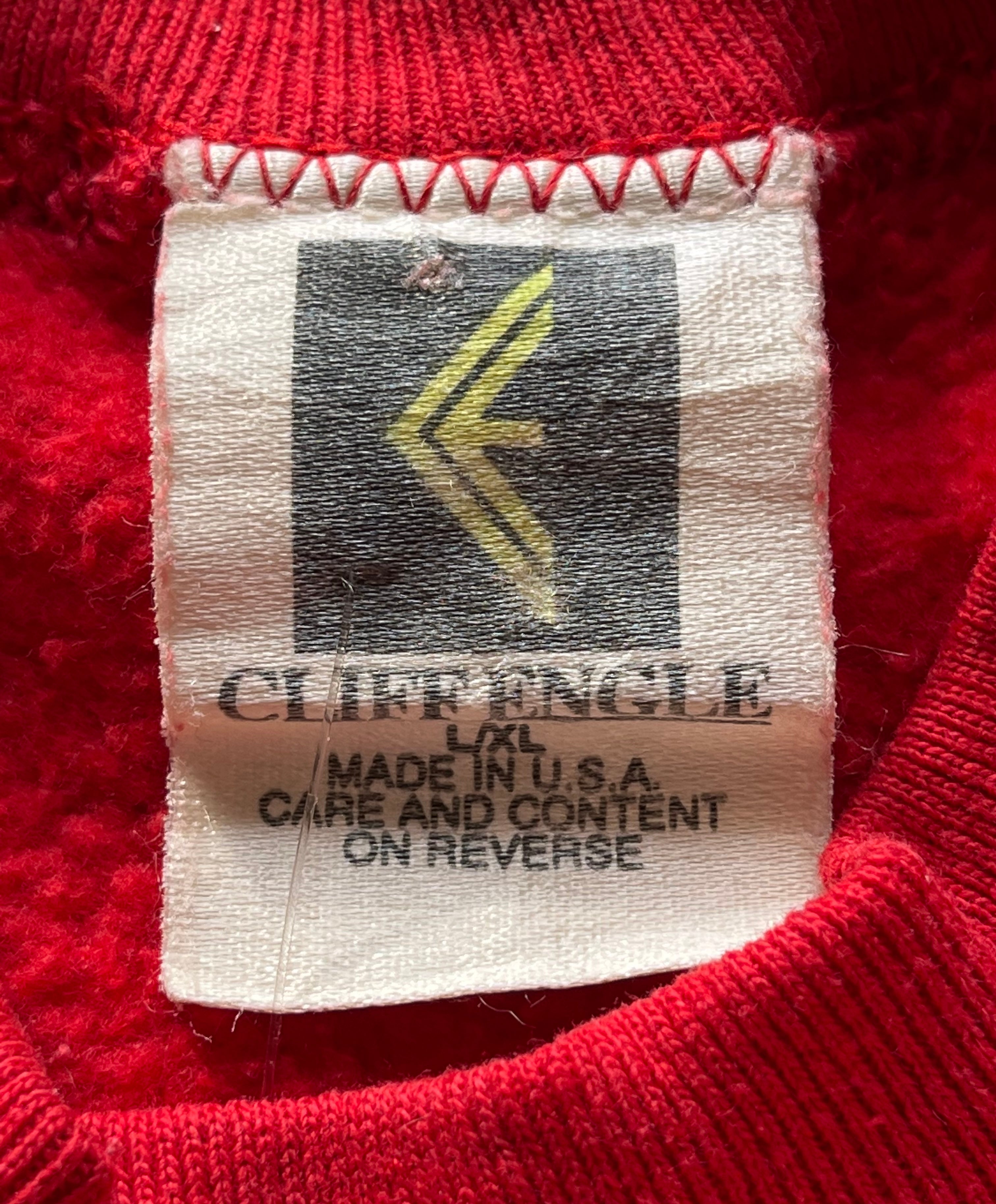 WESTSIDE STOREY VINTAGE | VINTAGE 90S CLIFF ENGLE STITCHED KC CHIEFS SWEATSHIRT- RED - Westside Storey