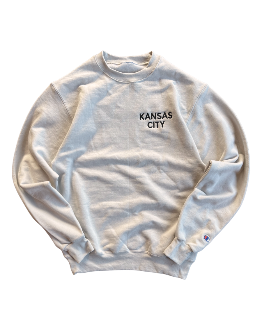BELLBOY | SIMPLE KC EMBROIDERED CREWNECK - SAND Bellboy Apparel
