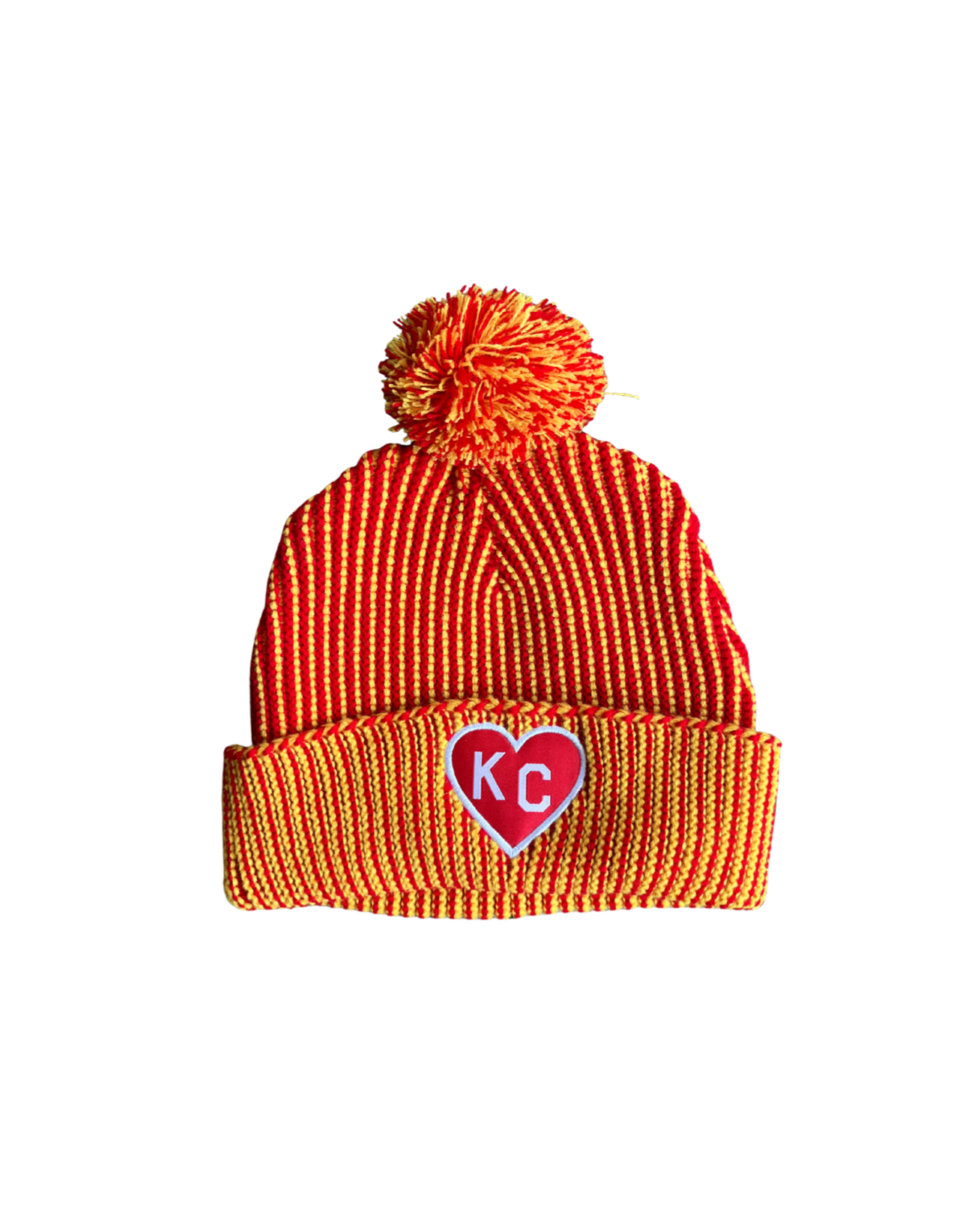 CHARLIE HUSTLE | TWO TONE POM BEANIE - RED/GOLD Charlie Hustle