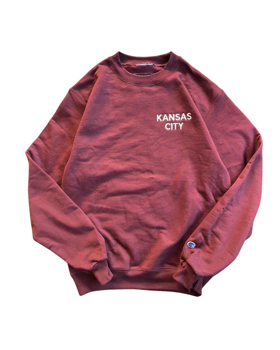 BELLBOY | SIMPLE KC EMBROIDERED CREWNECK - MAROON Bellboy Apparel