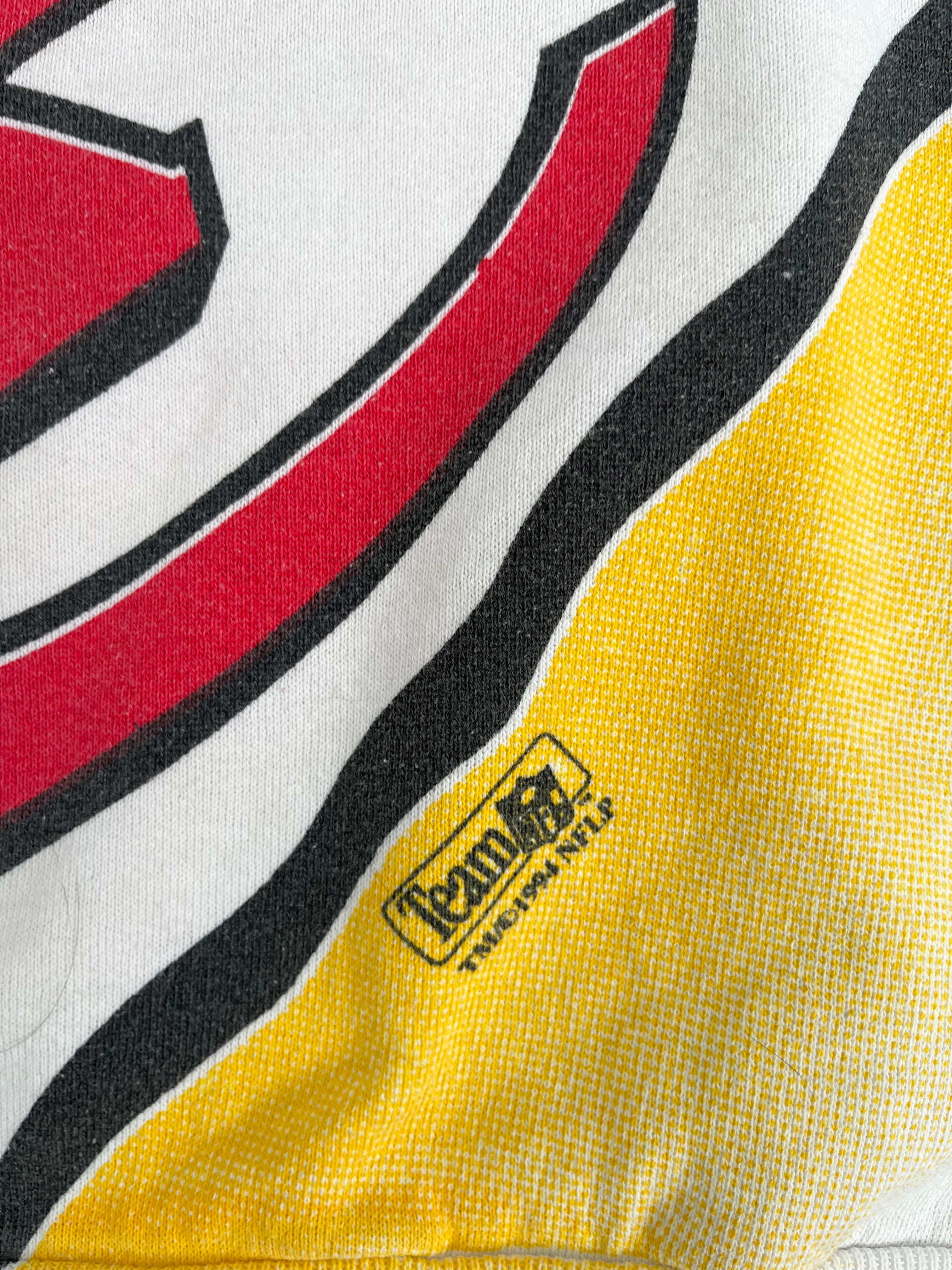 WESTSIDE STOREY VINTAGE | VINTAGE 90S AOP MAGIC KC CHIEFS SWEATSHIRT- WHITE - Westside Storey