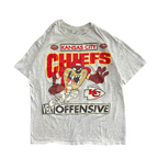 WESTSIDE STOREY VINTAGE | VINTAGE 1993 KC CHIEFS TAZ VERY OFFENSIVE T-SHIRT- GRAY - Westside Storey
