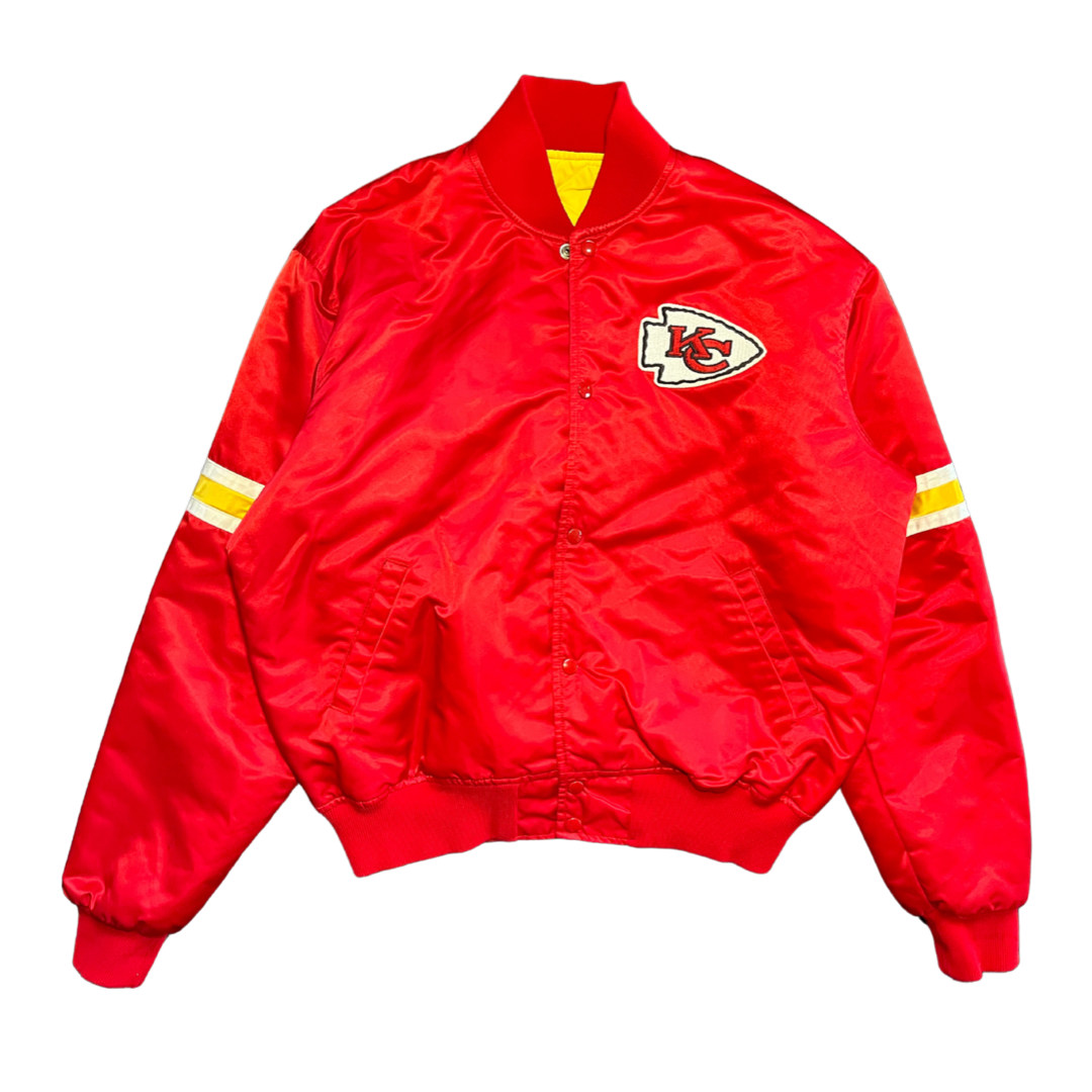 WESTSIDE STOREY VINTAGE | VINTAGE 90S STARTER KC CHIEFS SATIN BOMBER - RED - Westside Storey