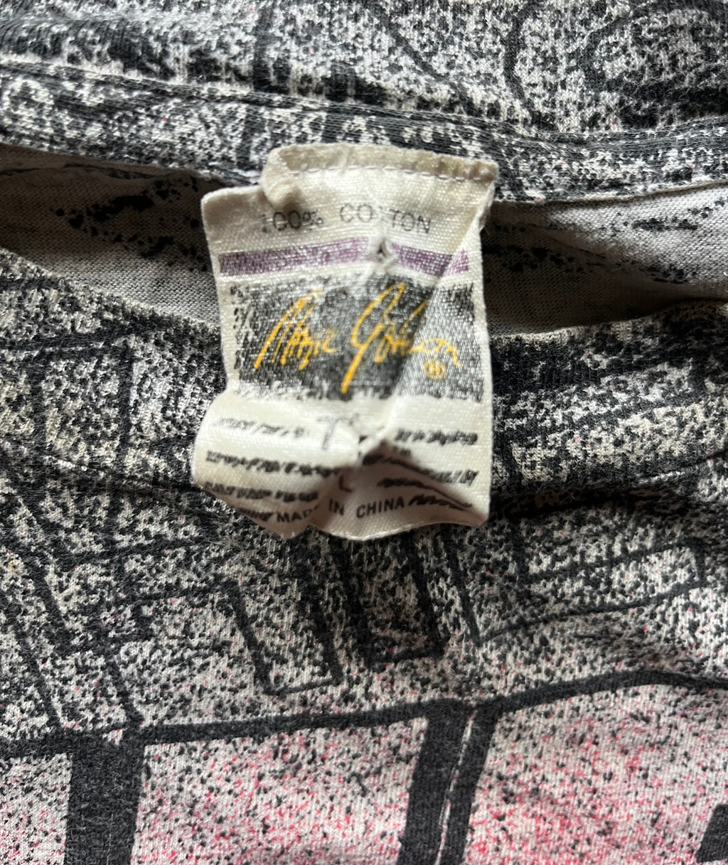 WESTSIDE STOREY VINTAGE | VINTAGE 90S CRAZY MAGIC JOHNSON AOP KC CHIEFS T-SHIRT - Westside Storey