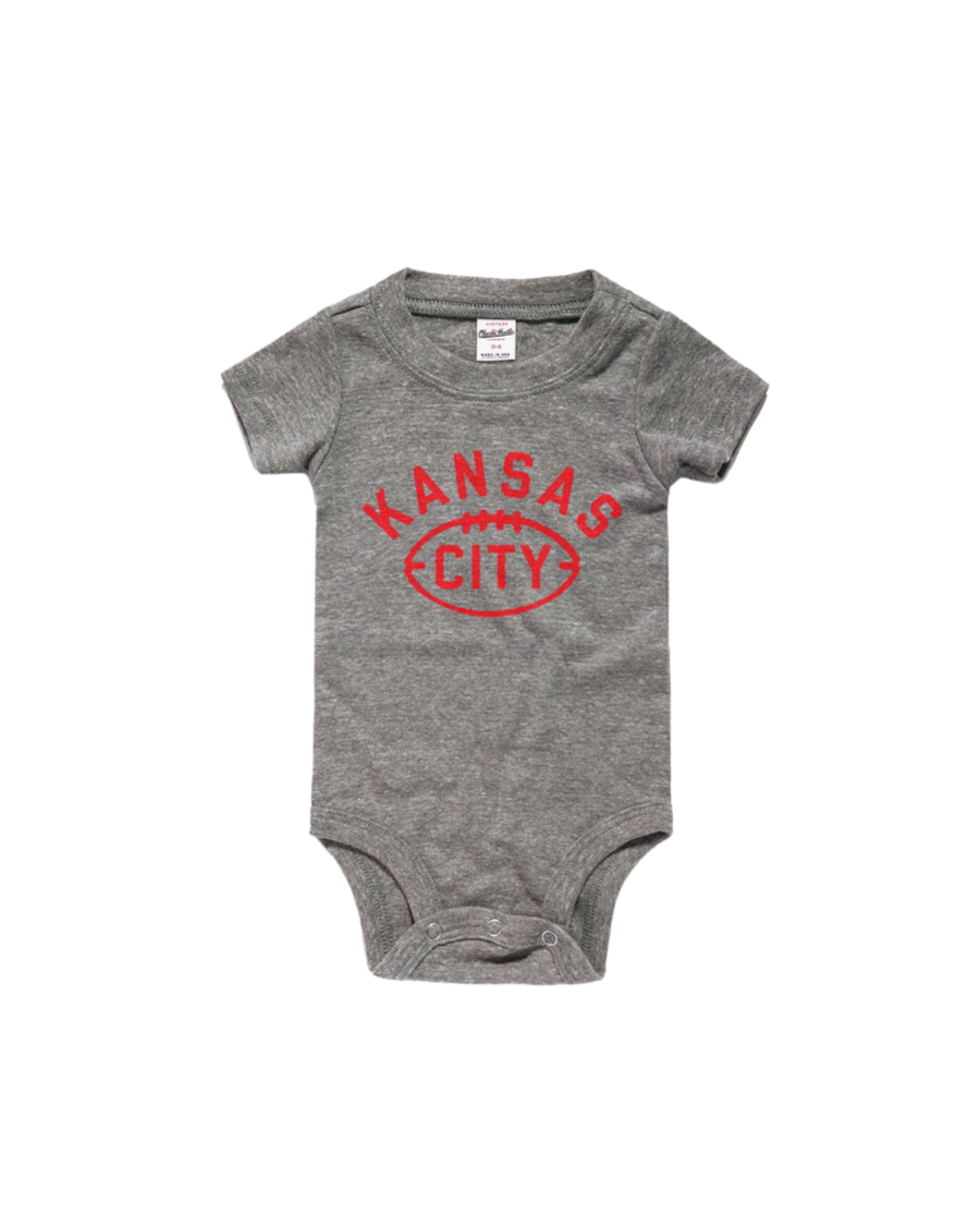 CHARLIE HUSTLE| KIDS FOOTBALL ONESIE - GREY - Westside Storey