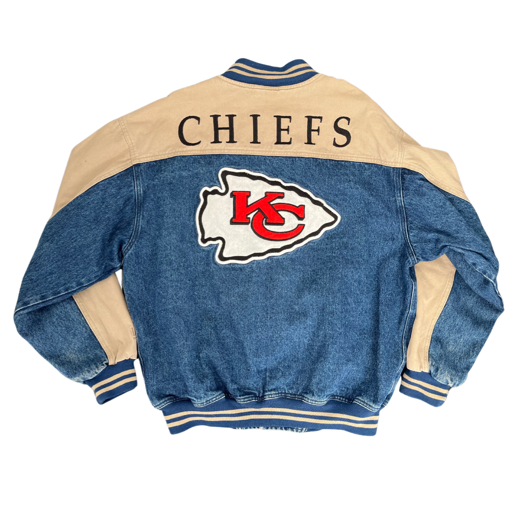 WESTSIDE STOREY VINTAGE | VINTAGE 90S LEE LETTERMAN KC CHIEFS- DENIM - Westside Storey