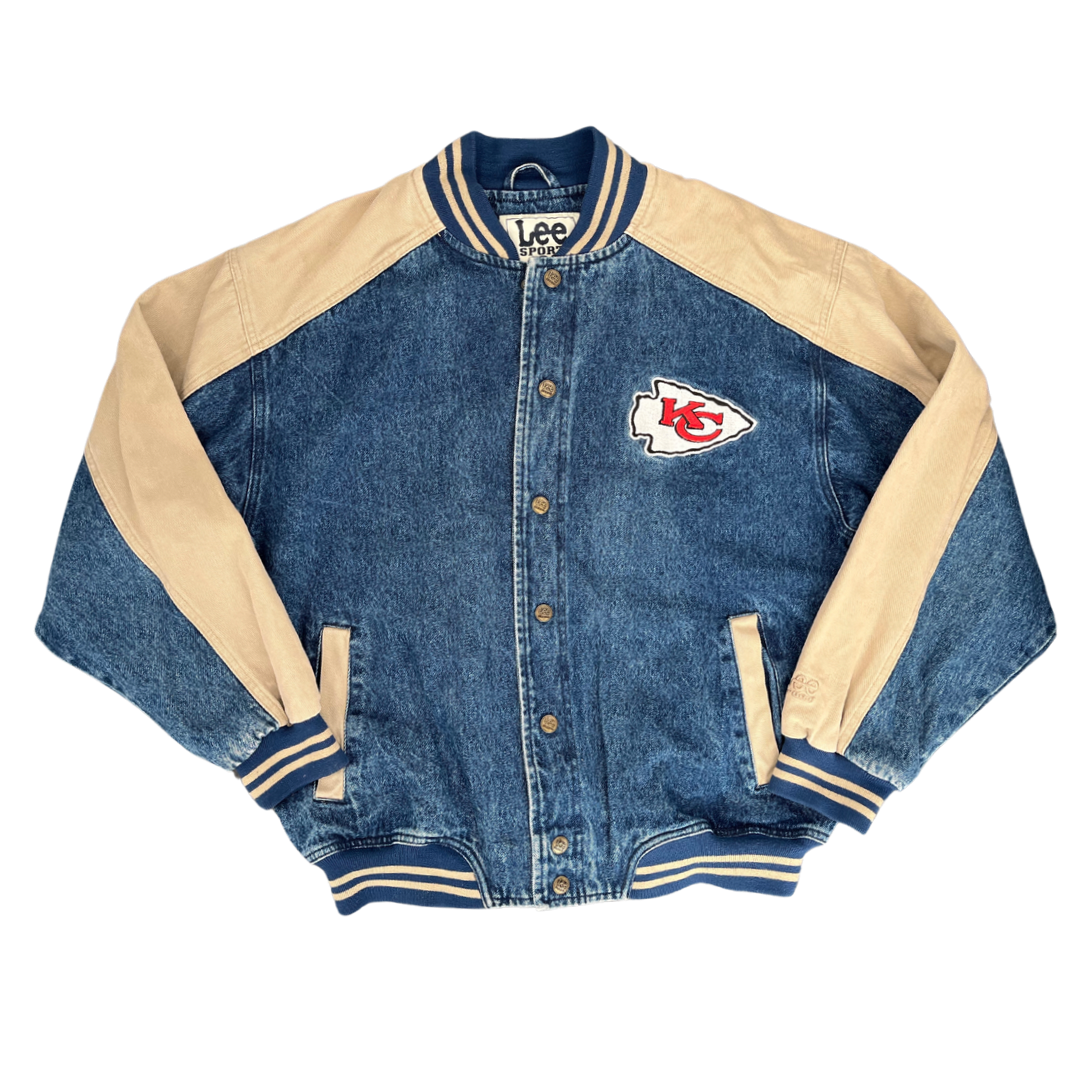 WESTSIDE STOREY VINTAGE | VINTAGE 90S LEE LETTERMAN KC CHIEFS- DENIM - Westside Storey