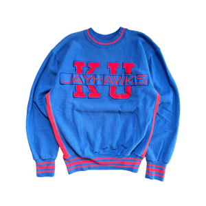 WESTSIDE STOREY VINTAGE | VINTAGE 90S KU JAYHAWKS LEGENDS BLUE SWEATSHIRT - Westside Storey