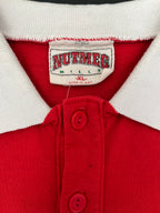WESTSIDE STOREY VINTAGE | VINTAGE 90S NUTMEG RUGBY STYLE KC CHIEFS POLO LONGSLEEVE SHIRT- RED - Westside Storey