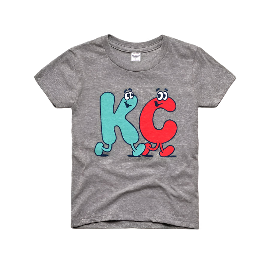 CHARLIE HUSTLE | KC COOL DUDES YOUTH TEE - VINTAGE GREY