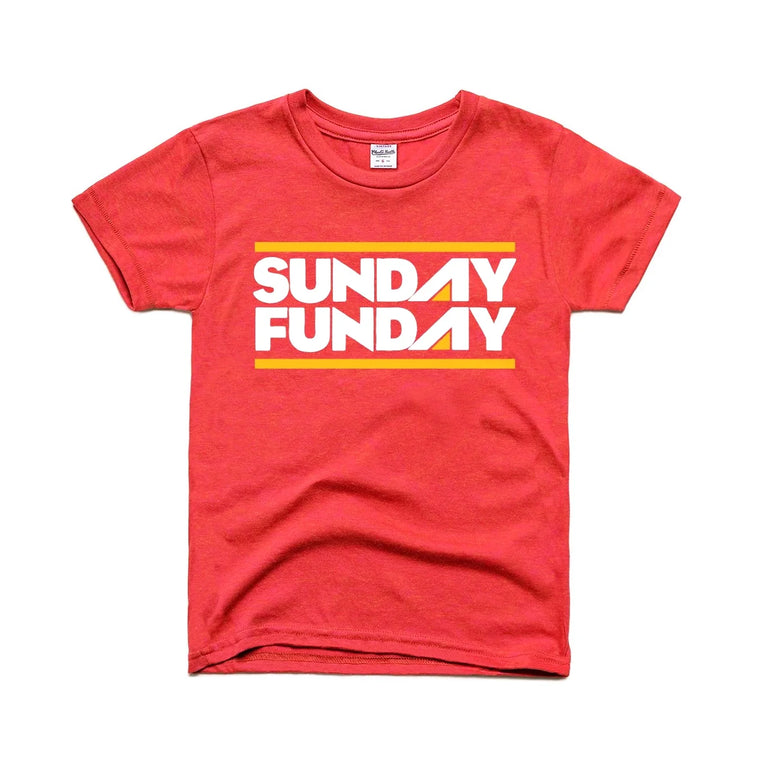 CHARLIE HUSTLE | KIDS SUNDAY FUNDAY TEE - RED