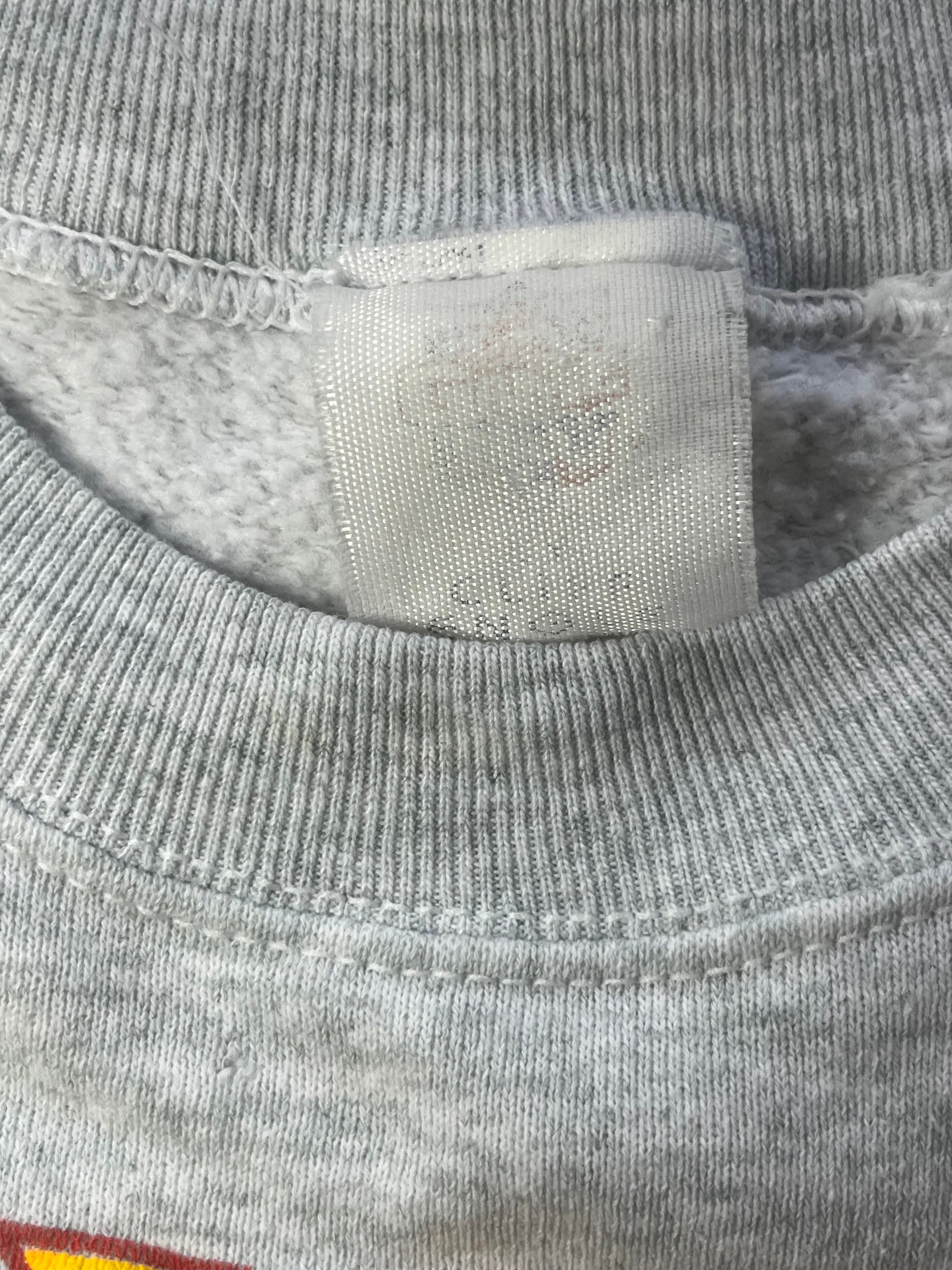 WESTSIDE STOREY VINTAGE | VINTAGE 1996 TEDDY BEAR KC CHIEFS SWEATSHIRT- GREY - Westside Storey