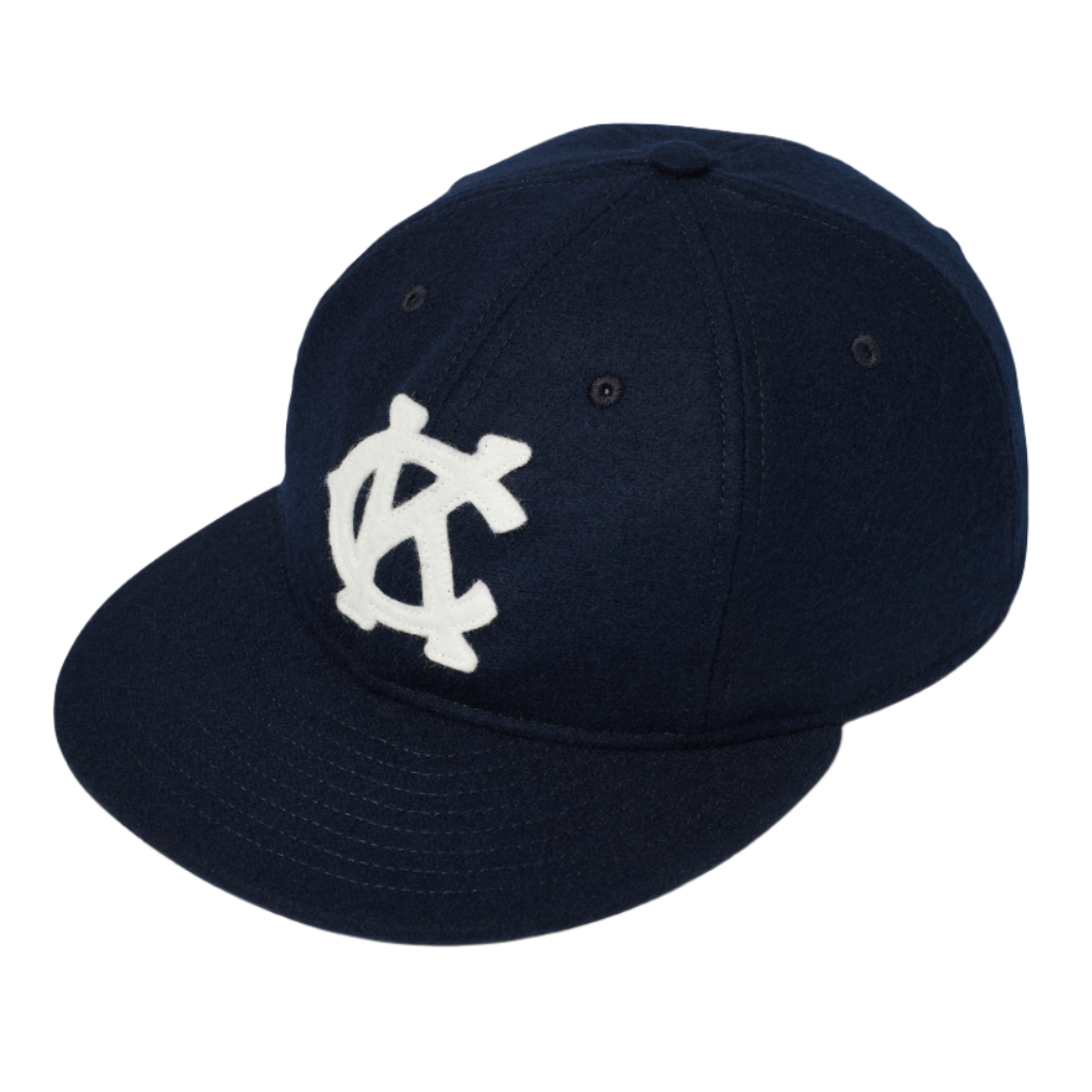 SANDLOT | KANSAS CITY 1948 MONARCHS  WOOL VINTAGE FLATBILL HAT - BLACK - Westside Storey