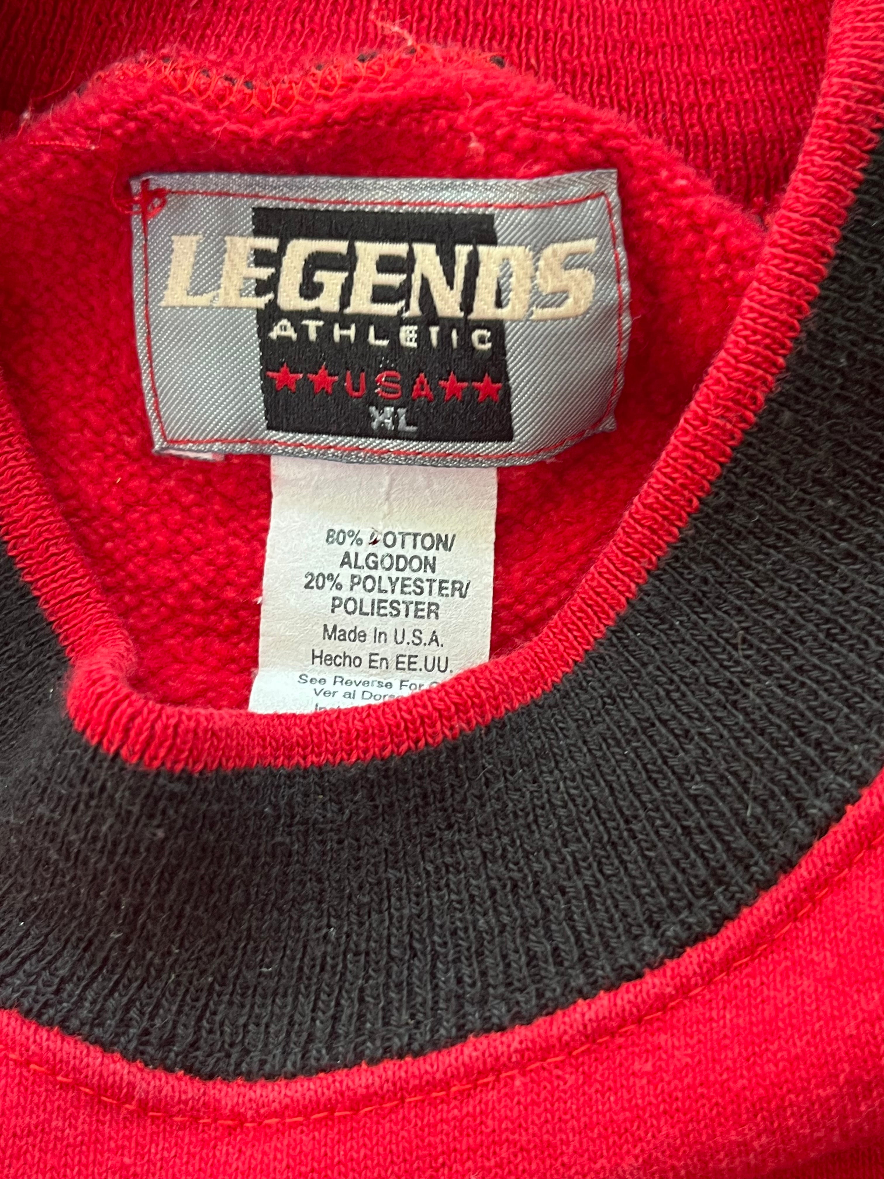 WESTSIDE STOREY VINTAGE | VINTAGE 90S LEGENDS FOOTBALL KC CHIEFS SWEATSHIRT - RED - Westside Storey