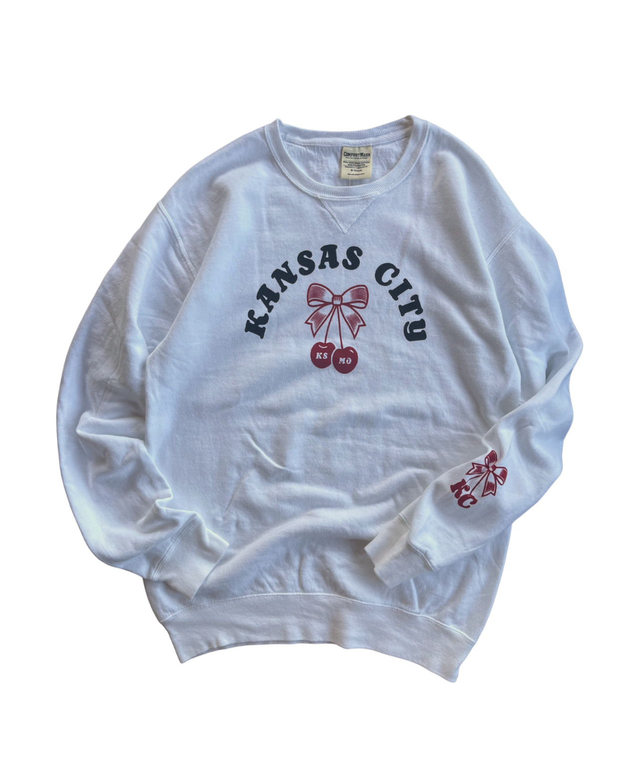 1KC | CHERRY SWEATSHIRT - WHITE 1KC