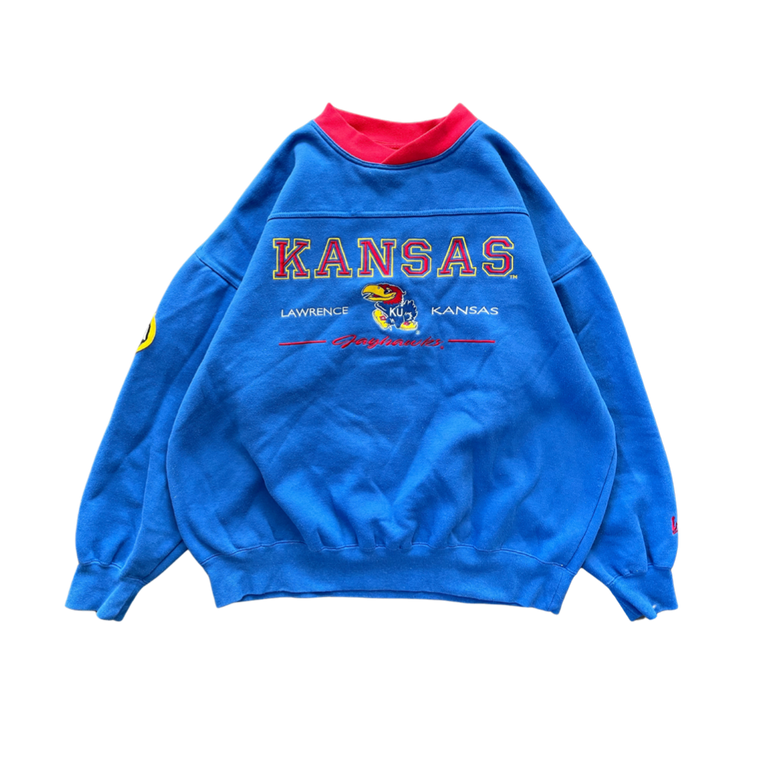 Kansas Basketball Jersey Royal Blue Vintage Hoodie