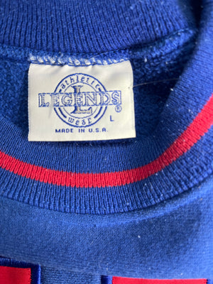 WESTSIDE STOREY VINTAGE | VINTAGE 90S KU JAYHAWKS LEGENDS BLUE SWEATSHIRT - Westside Storey
