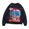 WESTSIDE STOREY VINTAGE | VINTAGE 90S NUTMEG HELMET GRAPHIC KC CHIEFS SWEATSHIRT - BLACK