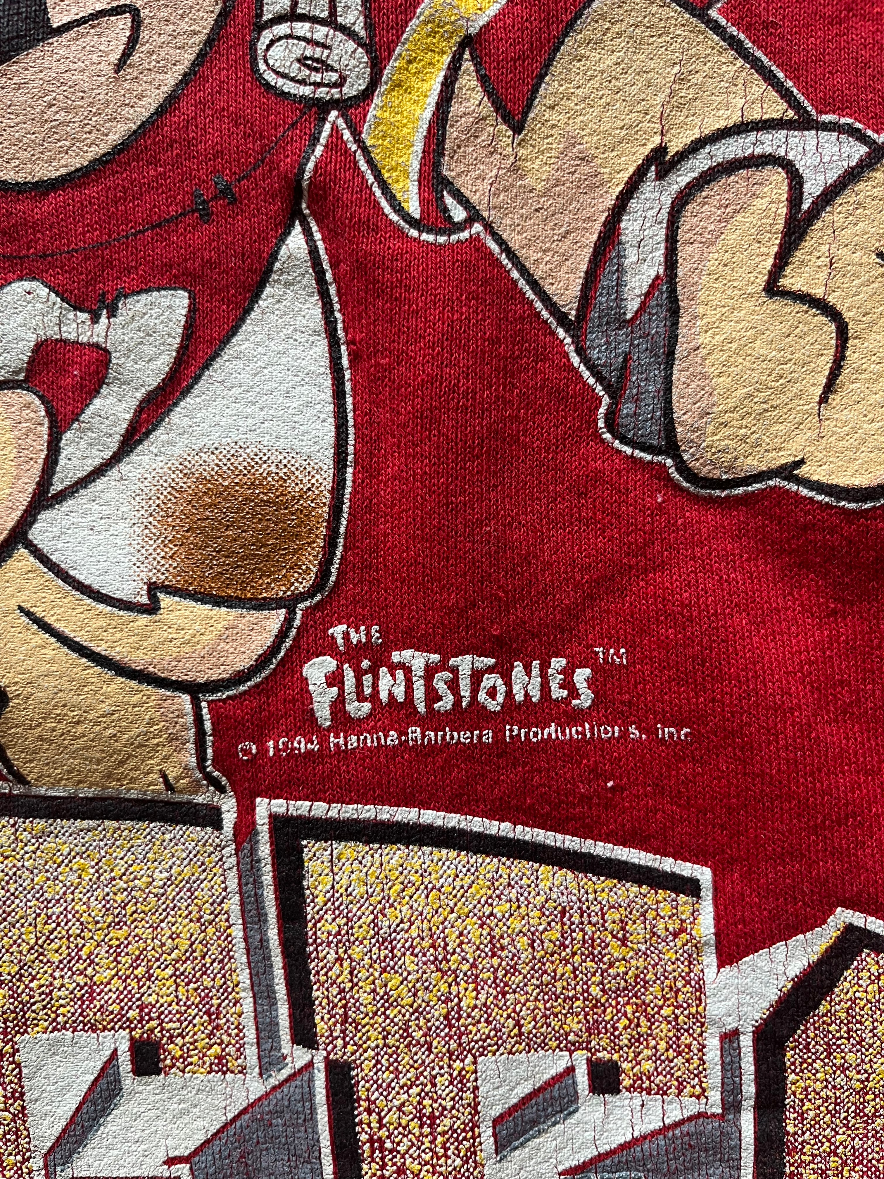 WESTSIDE STOREY VINTAGE | VINTAGE 90S FLINSTONES CHIEFS SWEATSHIRT- AS IS - Westside Storey