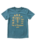 BELLBOY | KC ARCH FOUNTAIN T-SHIRT - SEAFOAM - Westside Storey