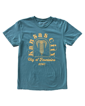 BELLBOY | KC ARCH FOUNTAIN T-SHIRT - SEAFOAM - Westside Storey