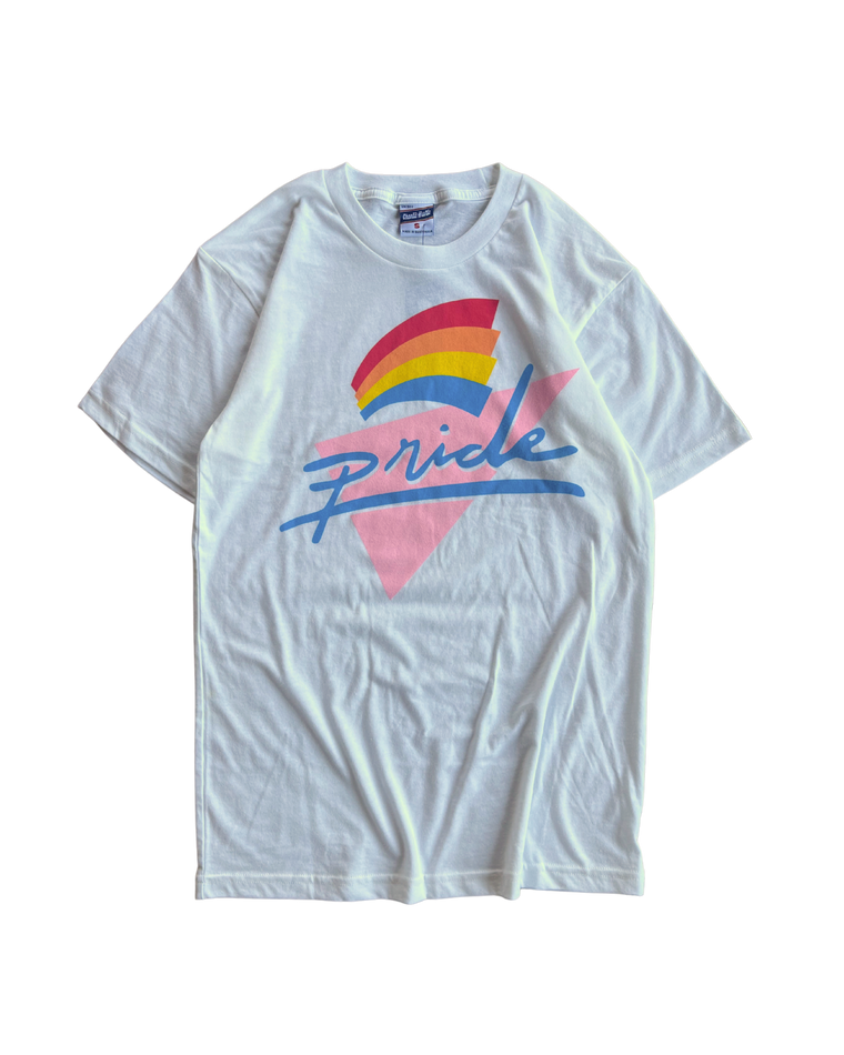 CHARLIE HUSTLE | PRIDE SCRIPT TEE - WHITE