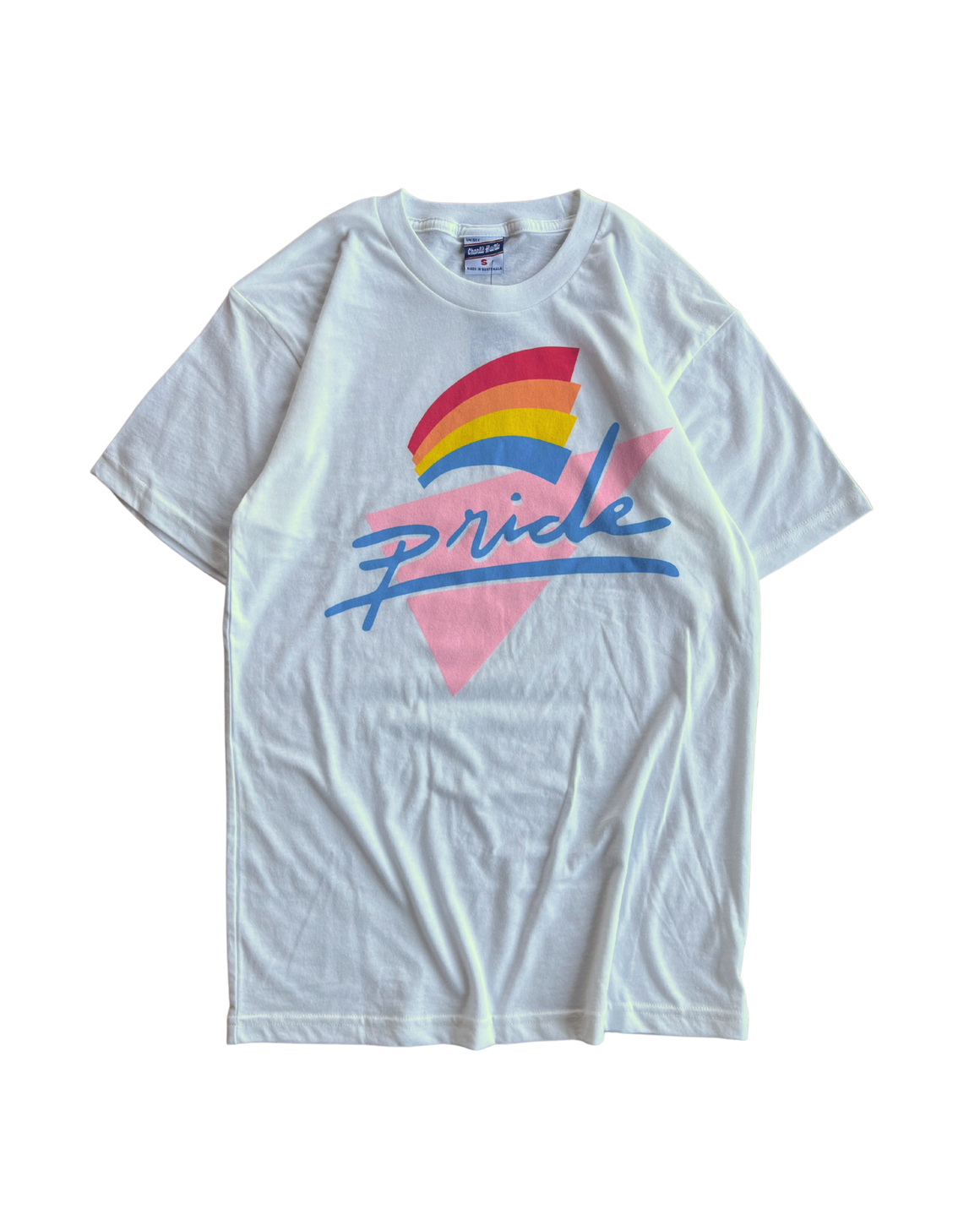 CHARLIE HUSTLE | PRIDE SCRIPT TEE - WHITE