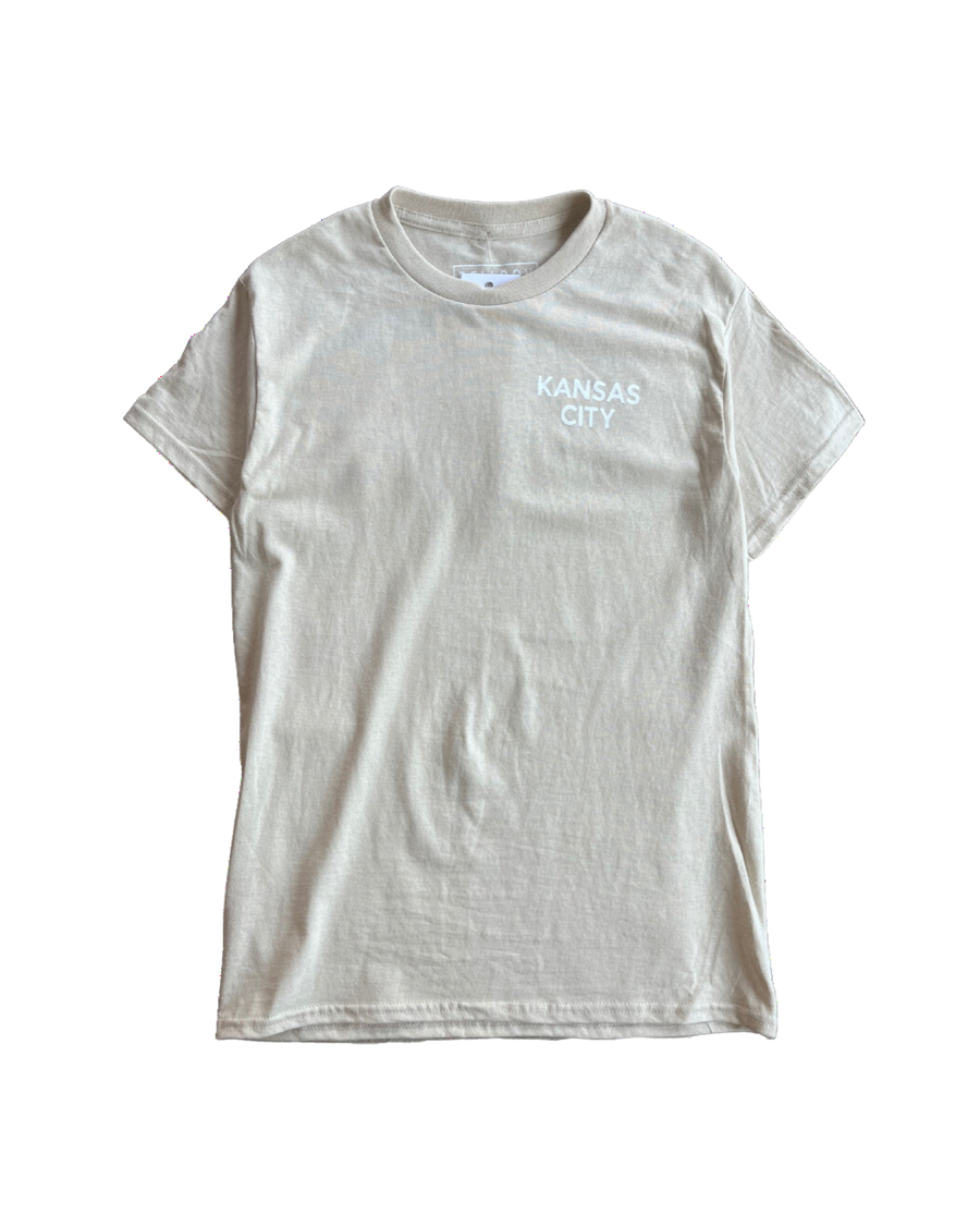 BELLBOY | SIMPLE KC T-SHIRT - SAND/WHITE - Westside Storey