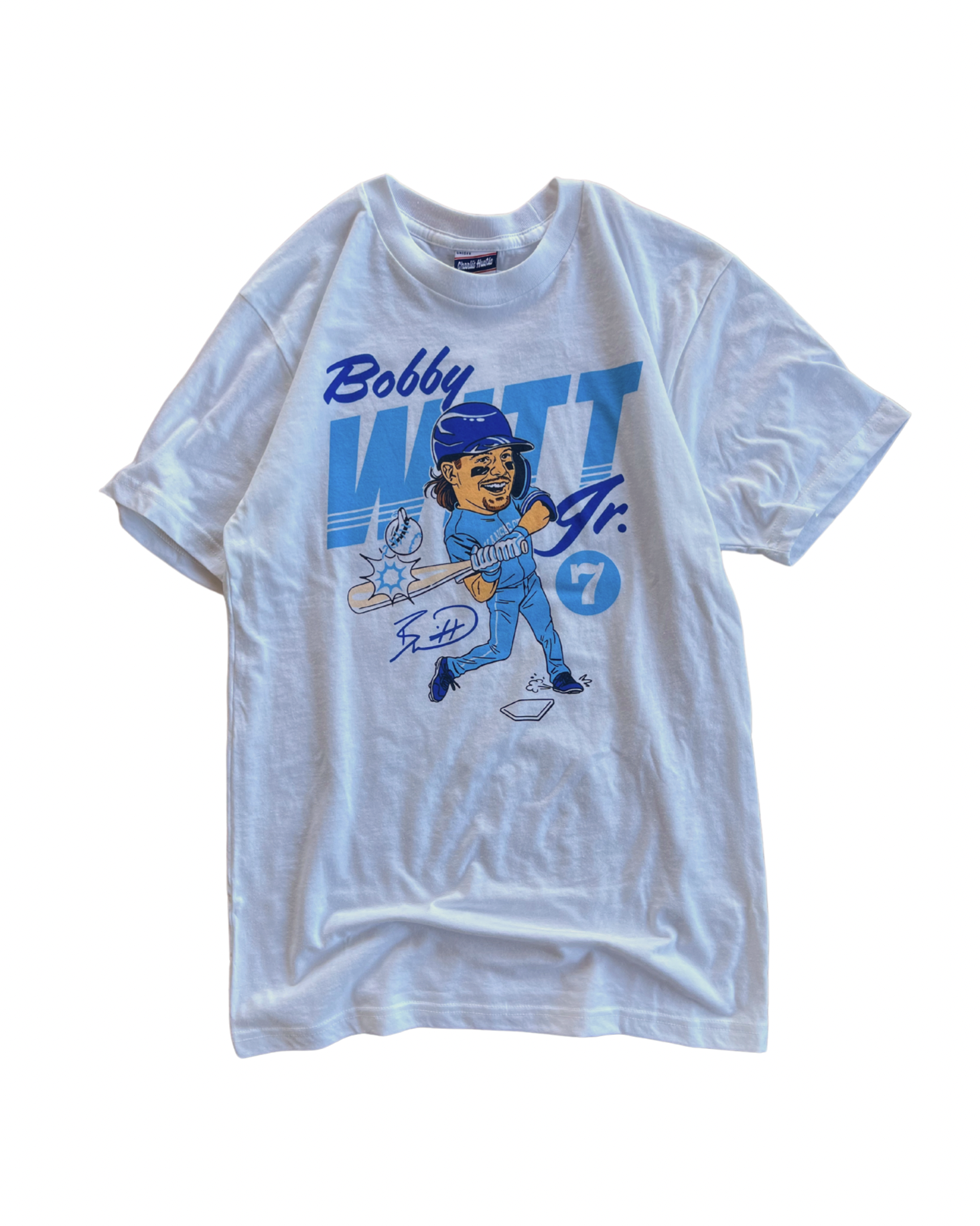CHARLIE HUSTLE | BOBBY WITT CARICATURE TEE - WHITE - Westside Storey