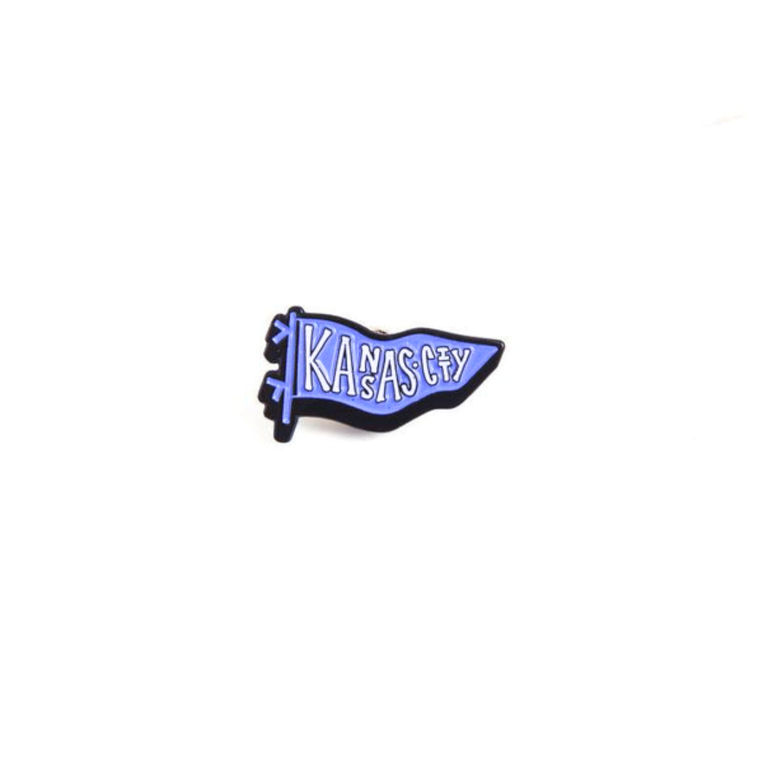 BELLBOY | KC PENNANT ENAMEL PIN - ROYAL BLUE - Westside Storey