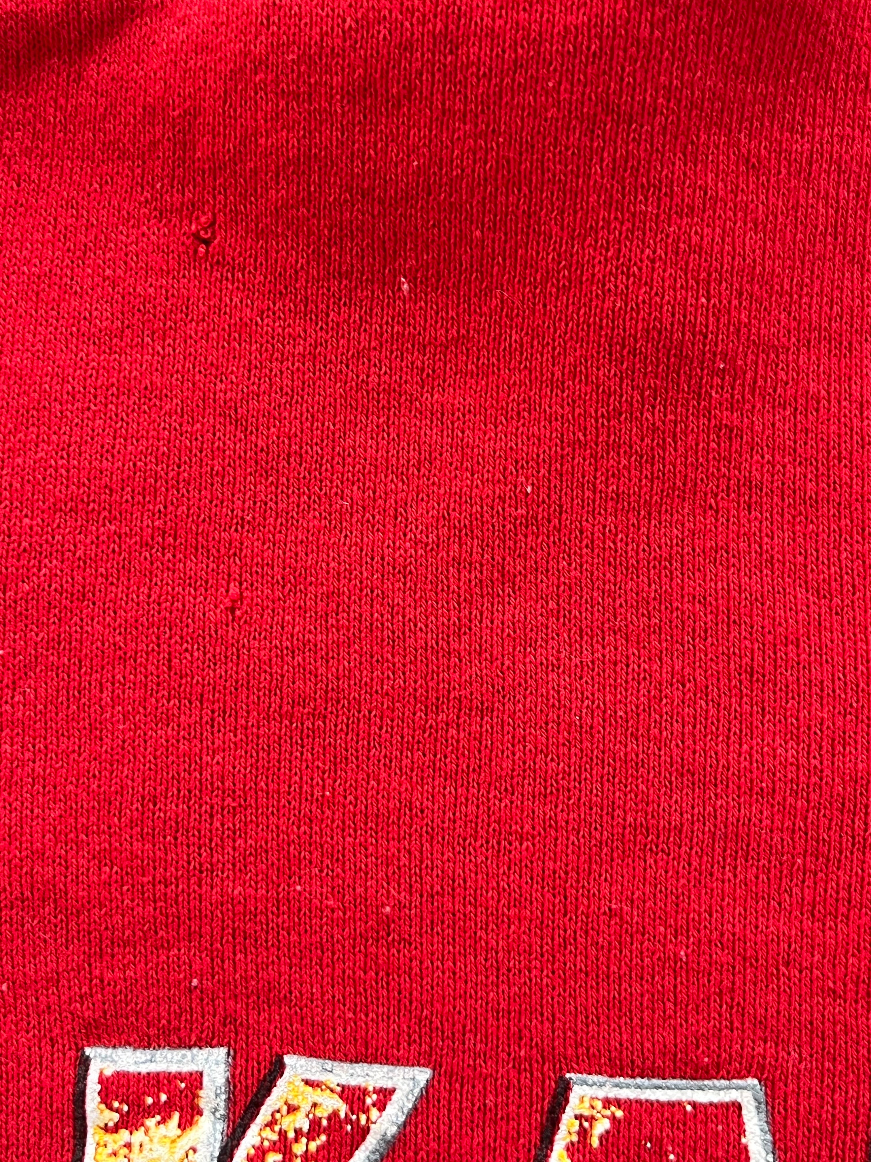 WESTSIDE STOREY VINTAGE | VINTAGE 90S FLINSTONES BARNEY & FRED KC CHIEFS SWEATSHIRT - RED - Westside Storey